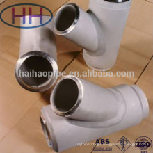 stainless steel 45 degree pipe fitting lateral tee